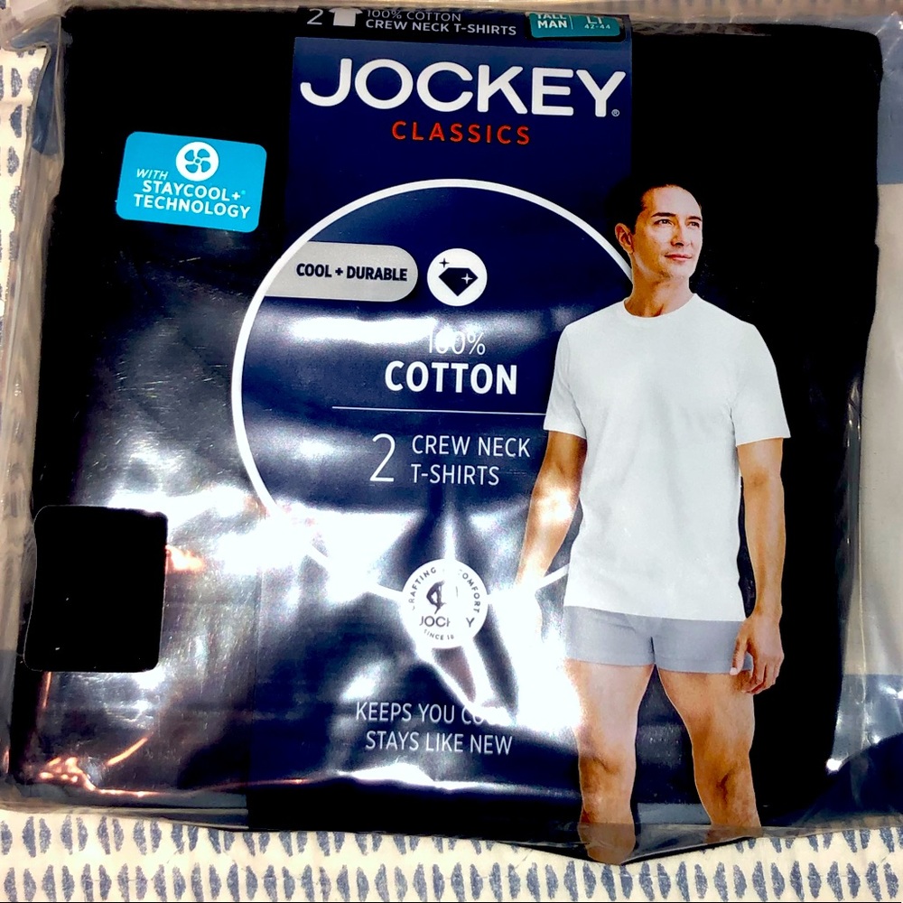 Jockey StayCool Crew Neck Black T-Shirt Tall Size